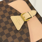 LOUIS VUITTON BEAUMARCHAIS CLASSIC DAMIER EBENE LEATHER TOP HANDLE SHOULDER BAG