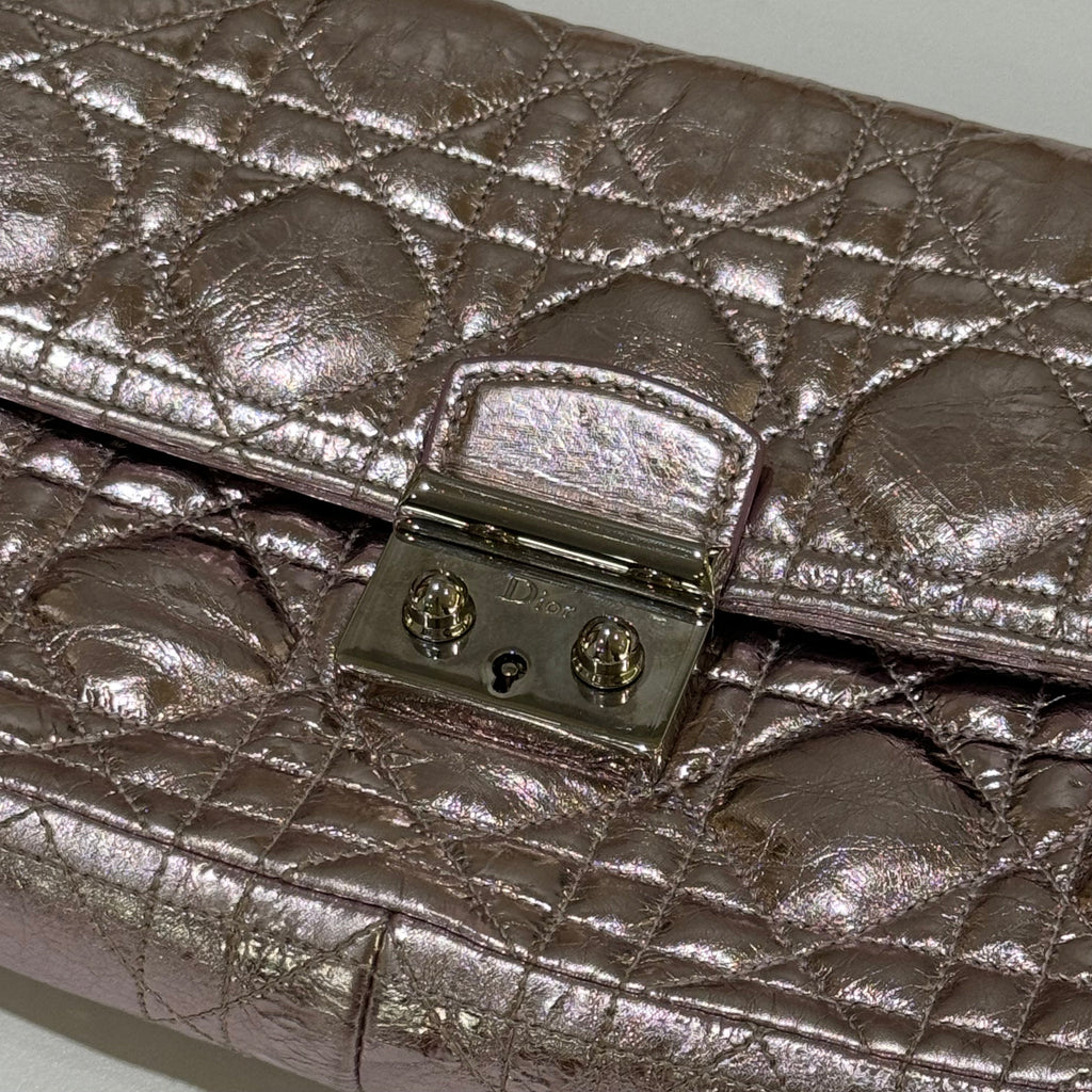 MISS DIOR PEARLESCENT PINK-PURPLE CHAIN BAG