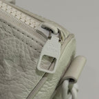Louis Vuitton Keepall 25 White Embossed Monogram Top Handle Shoulder Bag