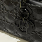 DIOR LADY D-JOY BAG MEDIUM BLACK CANNAGE LAMBSKIN