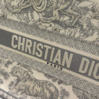 DIOR TOTE BAG MEDIUM "TOILE DE JOUY" ZOO PRINT GREY