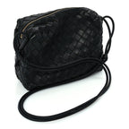 Nappa Intrecciato Medium Loop Camera Bag Black