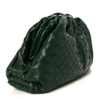 Nappa Maxi Intrecciato The Pouch Oversized Clutch Racing Green