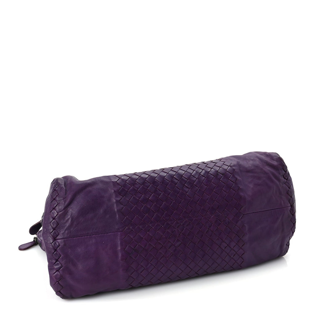 Calfskin Intrecciato Large Leggero Tote Purple