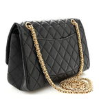 Aged Calfskin Quilted 2.55 Reissue 225 Flap Black