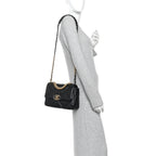 Lambskin Quilted Medium Chanel 19 Flap Black