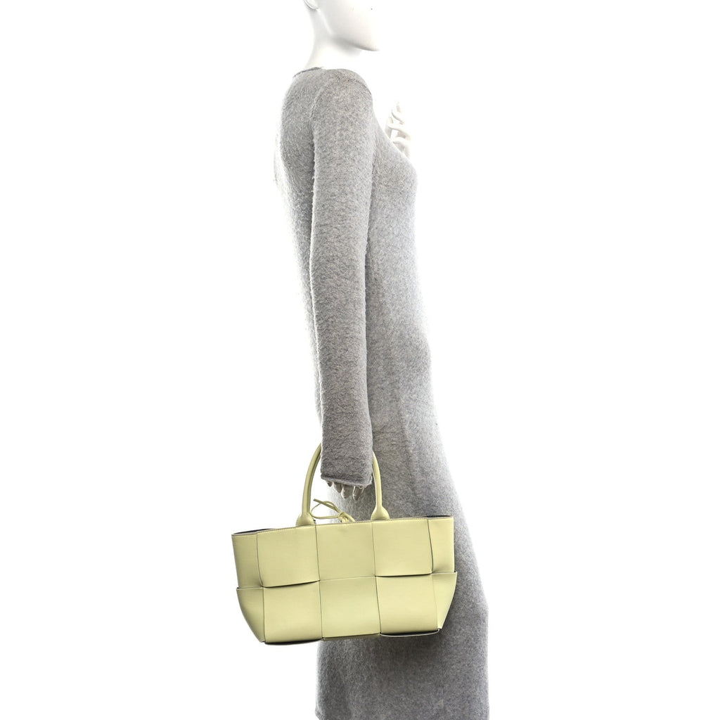 Nappa Maxi Intrecciato Small Arco Tote Lemon