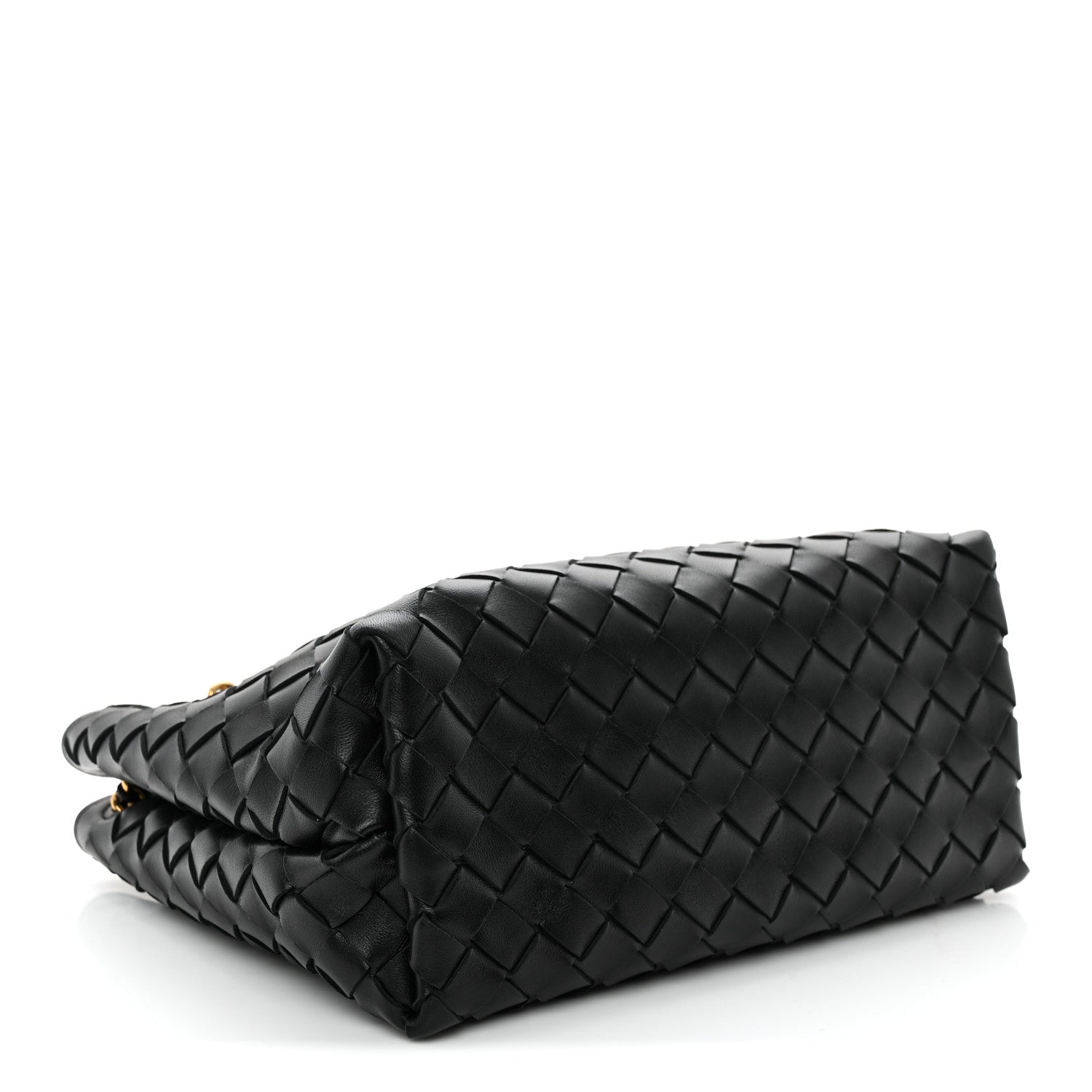 Nappa Intrecciato Small Andiamo With Chain Shoulder Bag Black