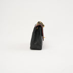 Chanel Vintage Mini Timeless Flap Black and Burgundy 1991