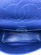 CHANEL Navy Leather Quilted caviar Handbag