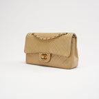 Chanel Vintage Beige Small Double Flap Bag 1991