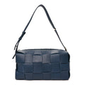 Grained Calfskin Maxi Intrecciato Brick Cassette Bag Deep Blue