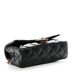 Aged Calfskin Quilted 2.55 Reissue Chain Waist Bag Black