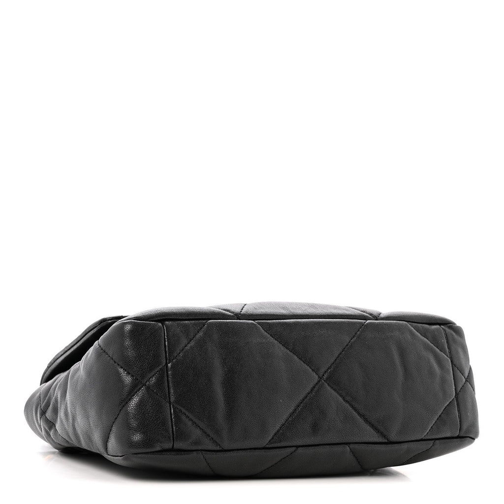 Goatskin Quilted Medium Chanel 19 Flap Black