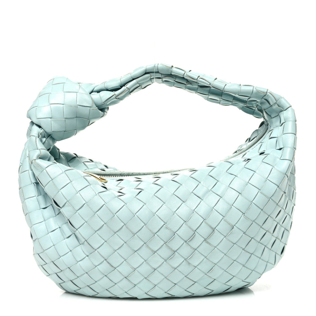 Nappa Intrecciato Teen Jodie Hobo Teal Washed