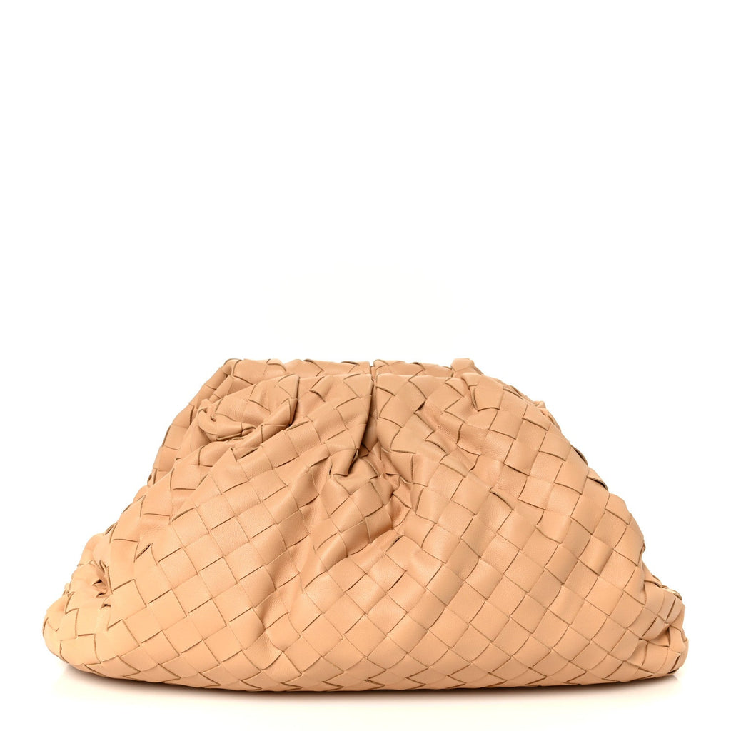Nappa Maxi Intrecciato The Pouch Oversized Clutch Almond