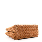 Suede Intrecciato Small Andiamo Shoulder Bag Amber