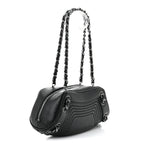 Lambskin Lax Small Tassel Shoulder Bag Black