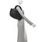 Nylon Quilted Small Coco Cocoon Tote Black