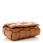 Nappa Maxi Intreccio Padded Cassette Crossbody Bag Caramel
