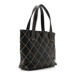 Calfskin Stitch Small Surpique Tote Black