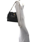 Caviar Quilted Medium Chanel 25 Handbag Black