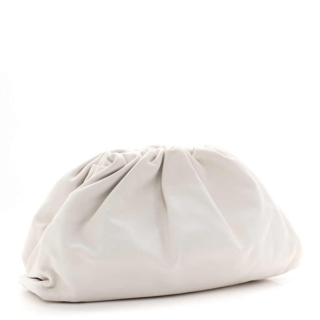 Smooth Butter Calf The Pouch Oversized Clutch Chalk