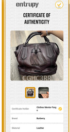 Handbag Luxury Designer By Burberry, Size: Large