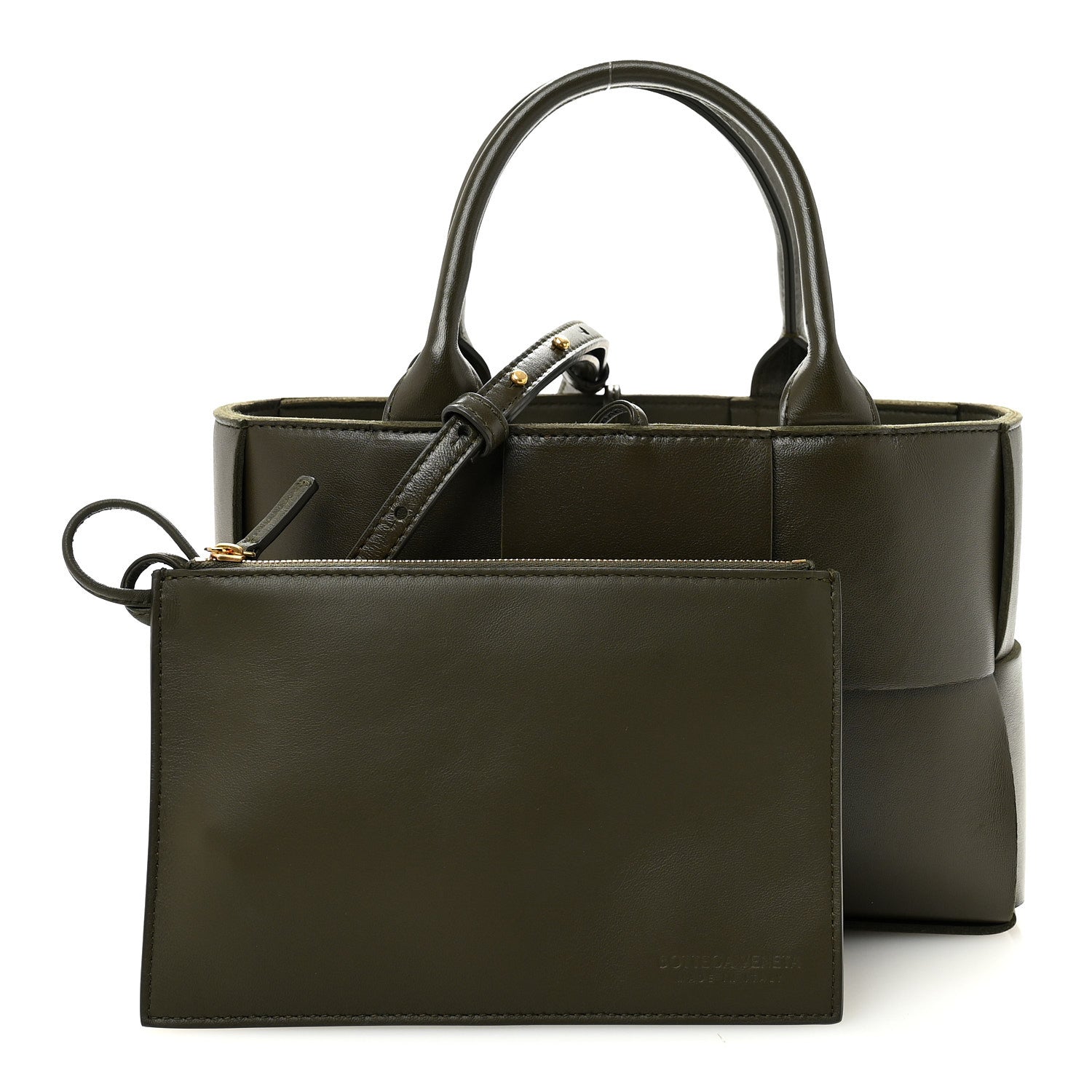Nappa Maxi Intrecciato Mini Arco Tote Mud