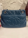 Chanel Matelasse Caviar Blue SHW Chain Bag