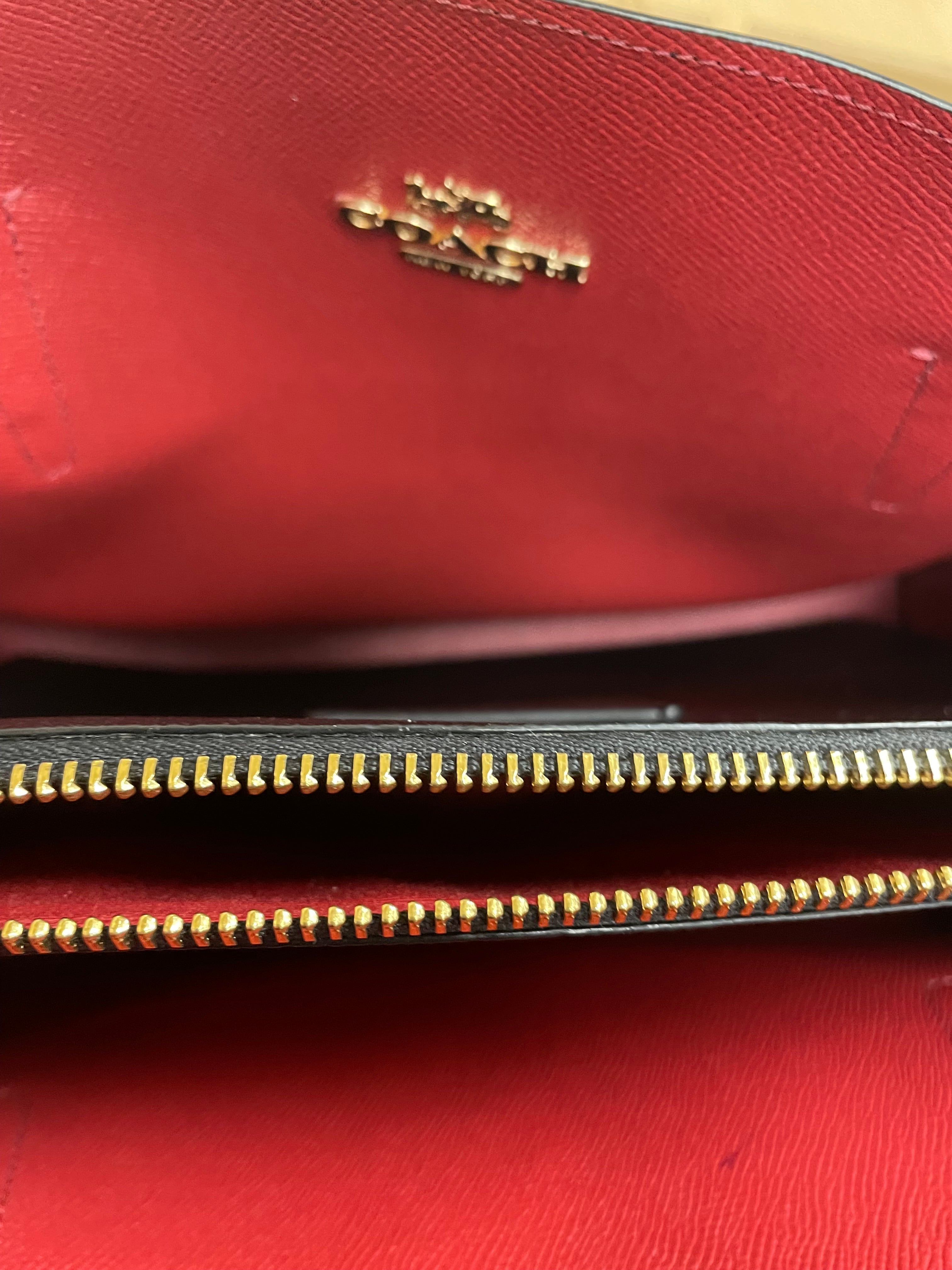 Handbag Designer By Coach In Black, Size:Large