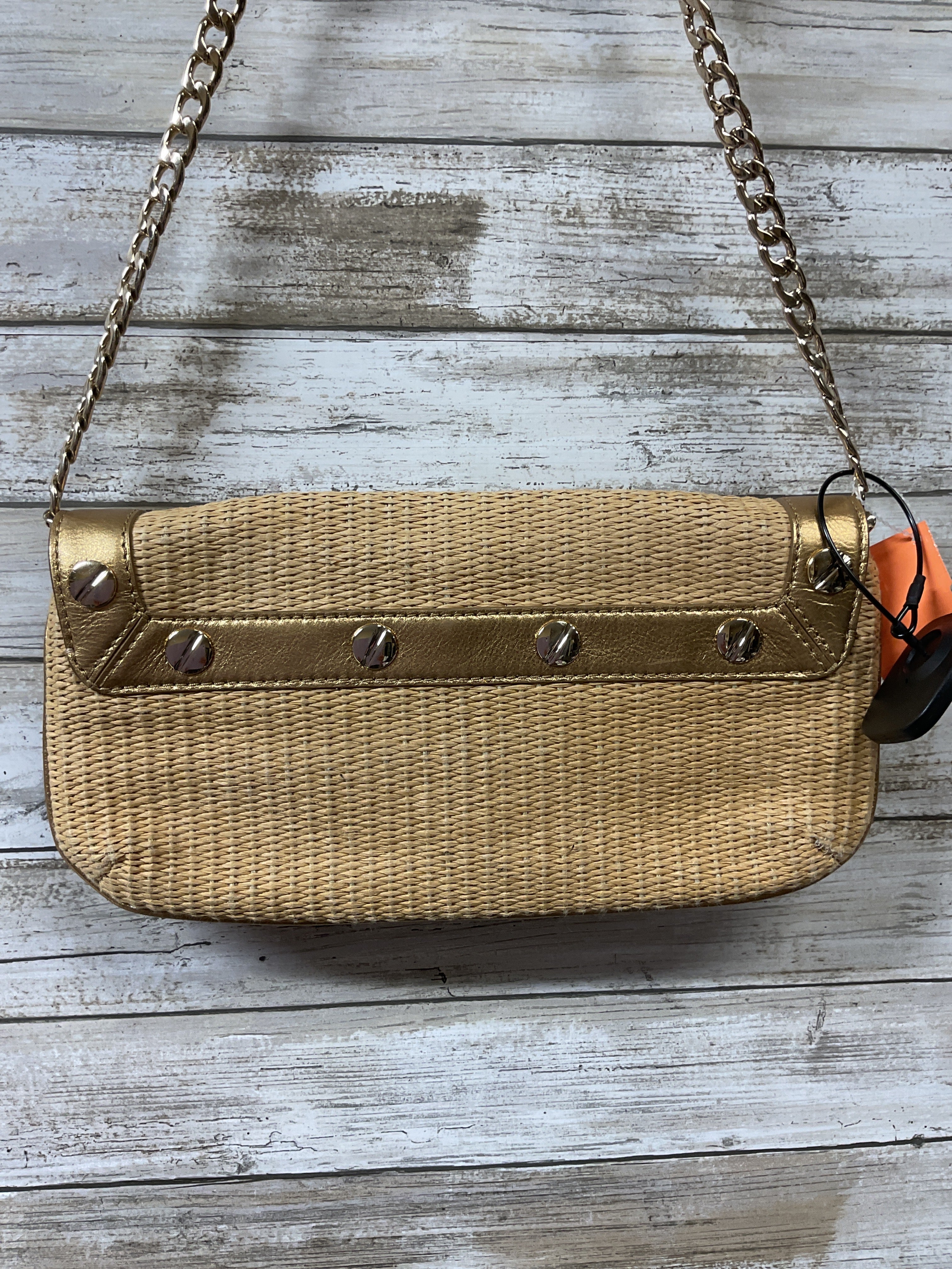 Handbag Designer By Michael Kors In Gold, Size:Small