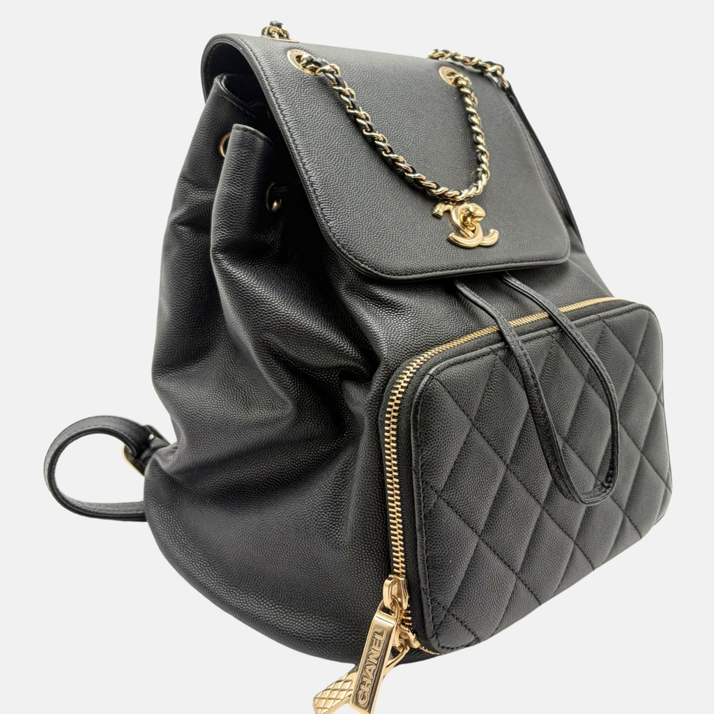 Backpack Black Caviar Leather