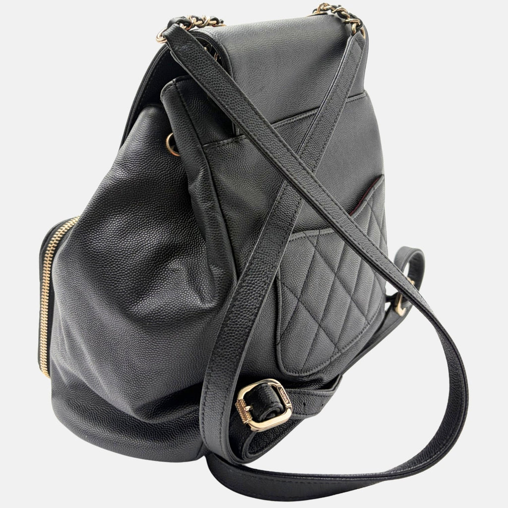 Backpack Black Caviar Leather