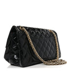 Patent Quilted Accordion Reissue 2.55 Flap Black