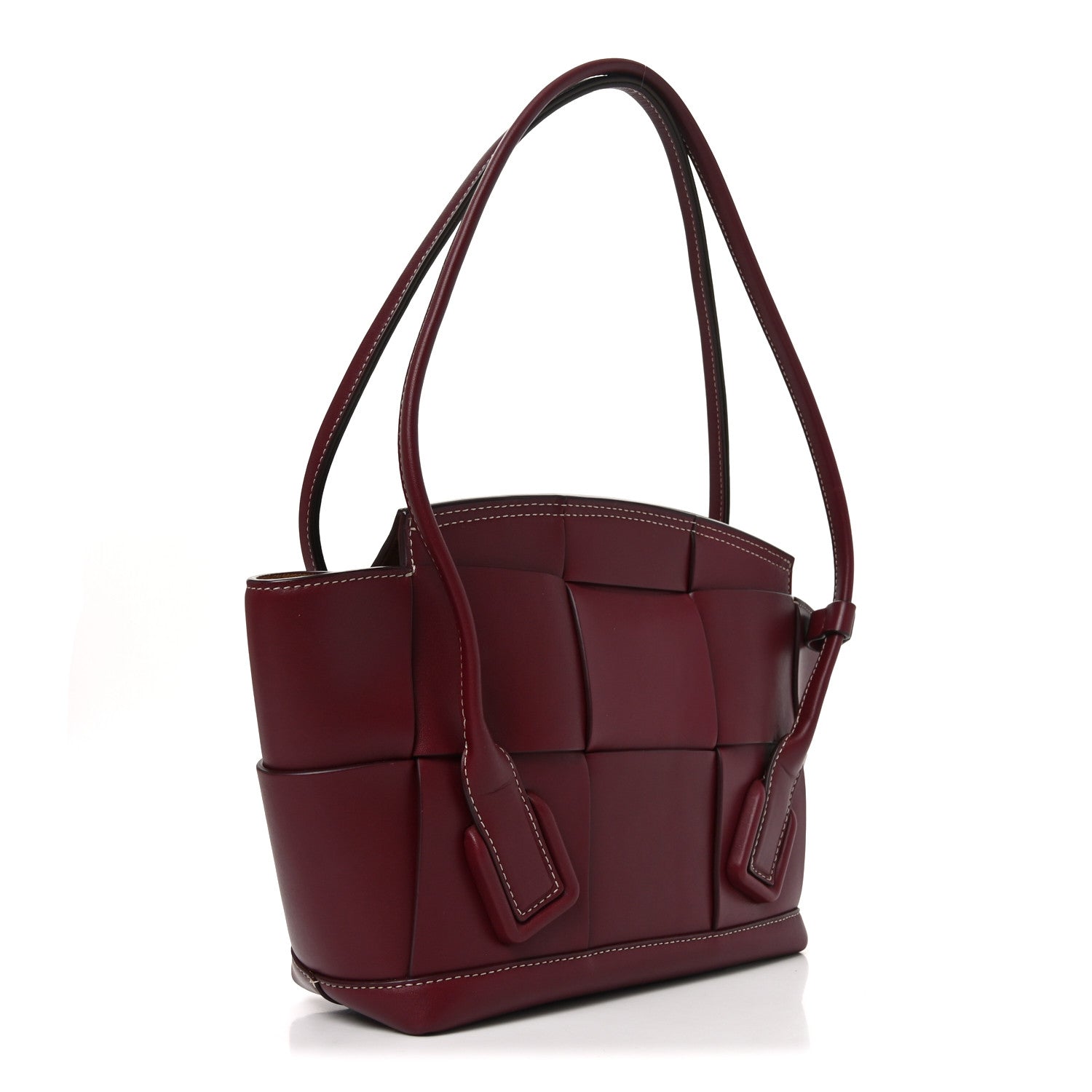 Calfskin Mini Maxi Intrecciato Arco Burgundy