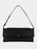 Black Leather Cuff Clutch