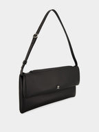 Black Leather Cuff Clutch