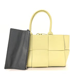 Nappa Maxi Intrecciato Small Arco Tote Lemon