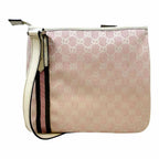 GUCCI Pink, White Canvas Monogram Handbag