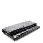 Patent Calfskin Quilted Beauty CC Clutch Black