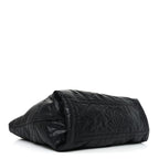 Lambskin Quilted Medium Coco Cocoon Reversible Tote Black