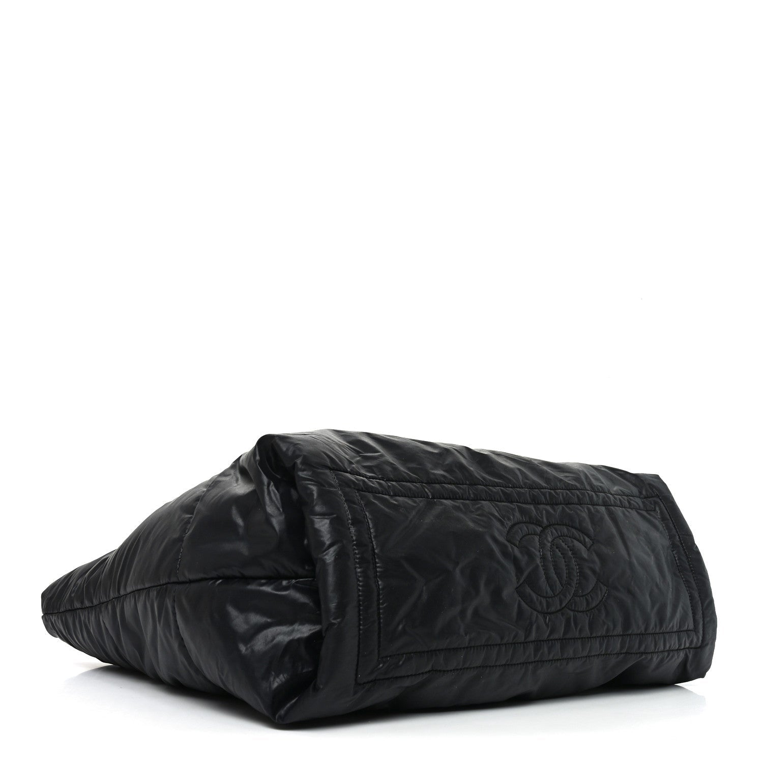 Lambskin Quilted Medium Coco Cocoon Reversible Tote Black