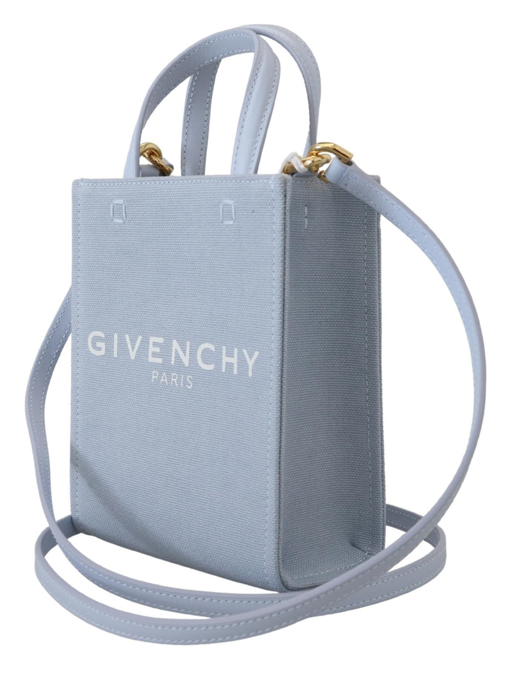 Givenchy Blue Coated Canvas Vertical Cloud Mini Shoulder Women's Bag