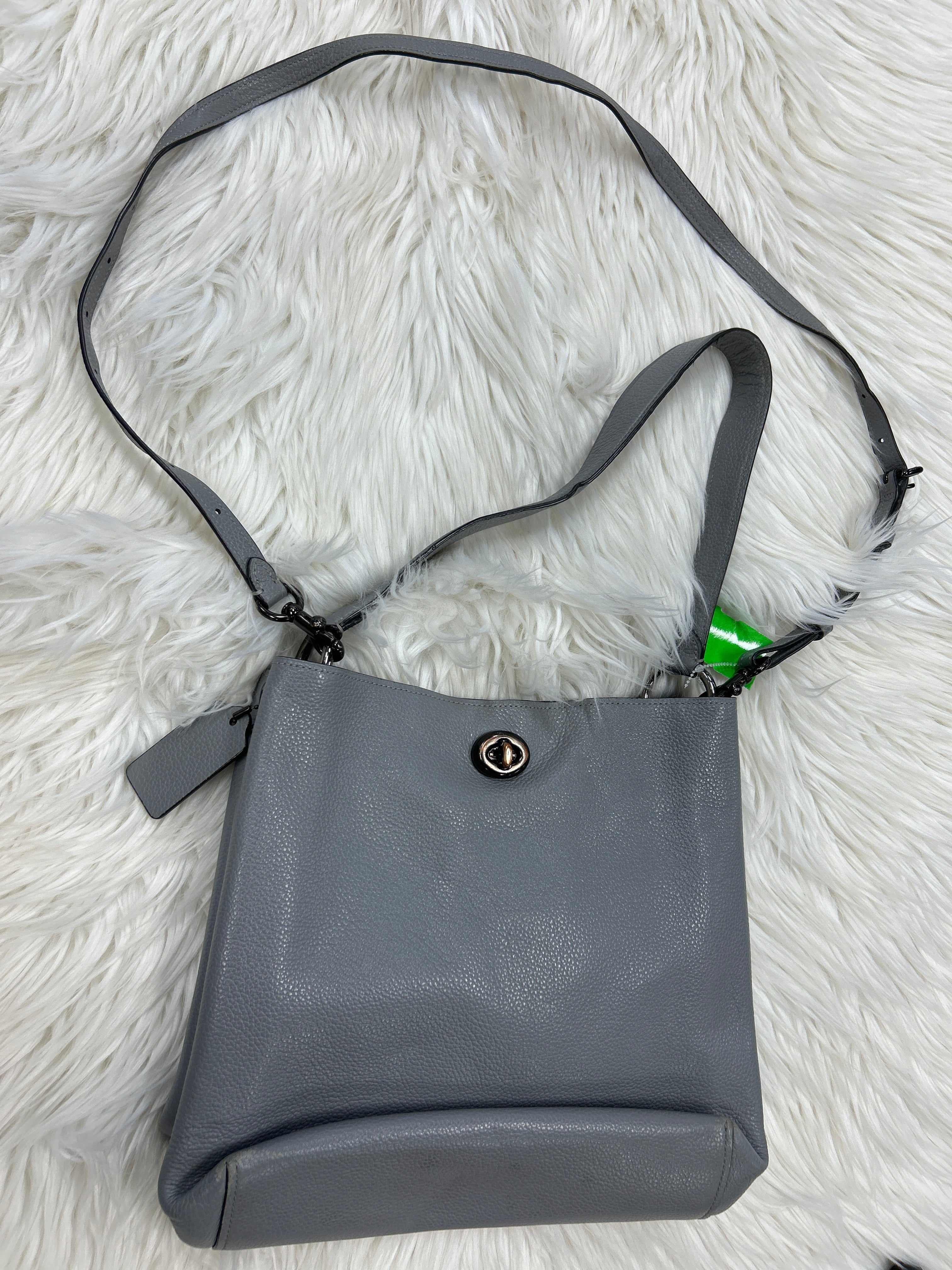 Handbag Designer By Coach In Grey, Size:Large
