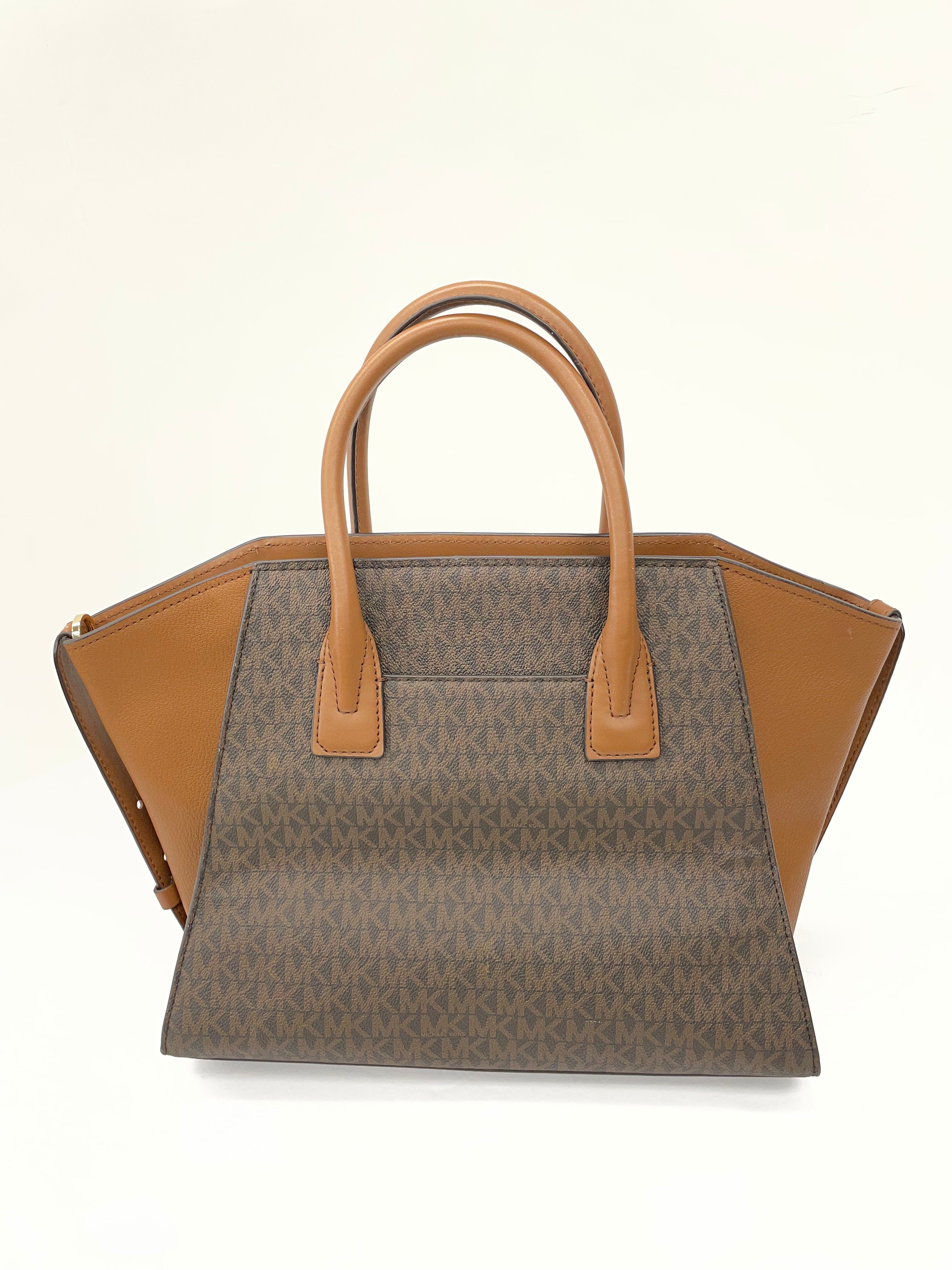 Handbag Designer By Michael Kors In Brown, Size:Large