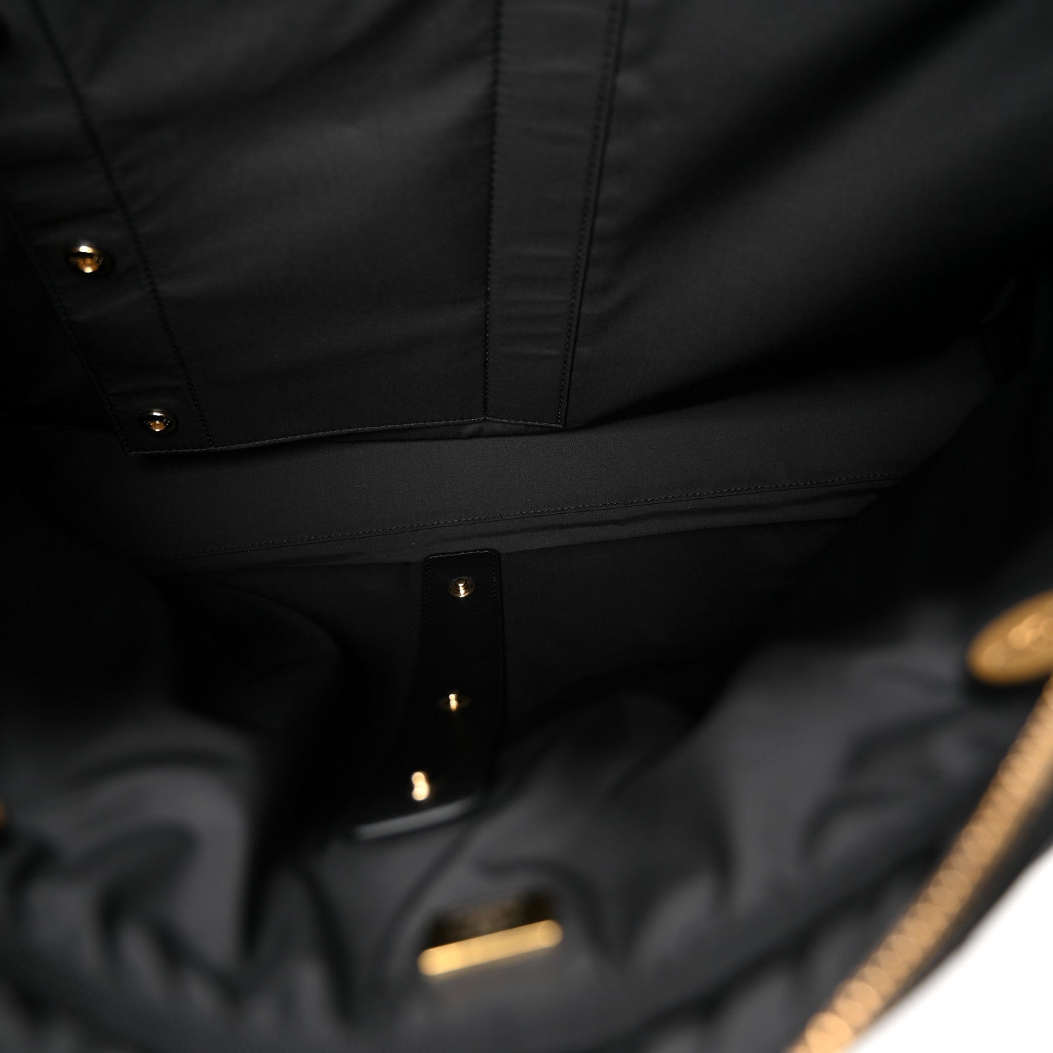 Shiny Grained Calfskin Quilted Travel Bowling Bag Black