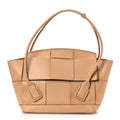 Grained Calfskin Maxi Intrecciato Medium Arco Nude