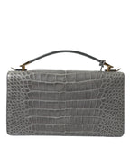 Balenciaga Gray Exotic Leather Medium Shoulder Hand Purse Women's Bag