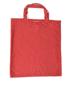 Prada Red Jersey Fabric Logo Shoulder Shopping Tote Women's Bag